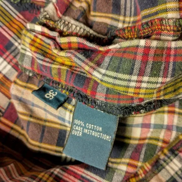 Polo Ralph Lauren Tyler Short Shorts Men Size 36 Plaid Red Blue Yellow Pleated - Picture 9 of 13